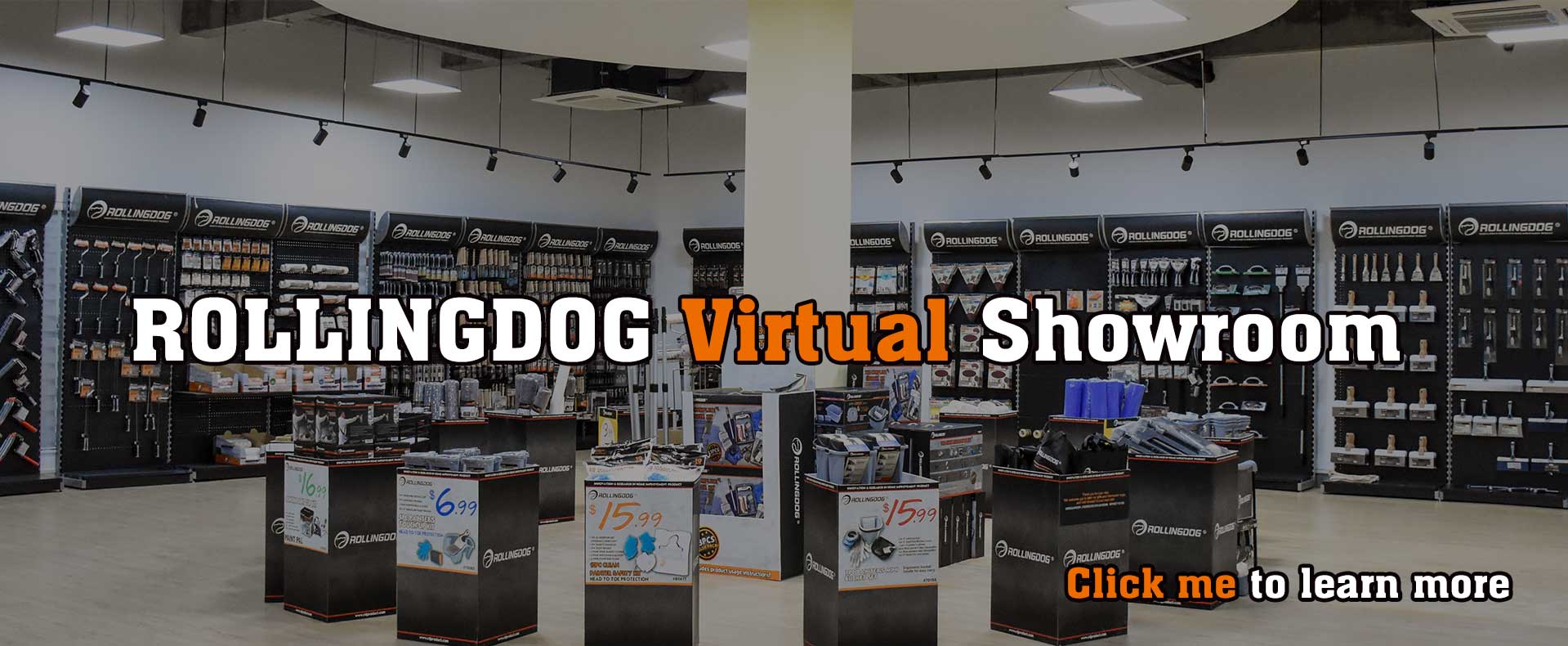 ROLLINGDOG virtual showroom with retail displays